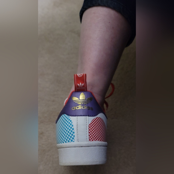 Adidas Superstar J Chinese New Yr- Yr of the OX Polka Dot Sneakers Jr Sz 7-W 8.5 - Picture 9 of 12